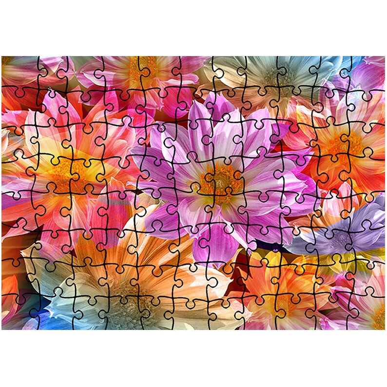 Puzzle Heartwork 96 piese, Flori fantastice, Latime 40,5 cm x Inaltime 28,5 cm