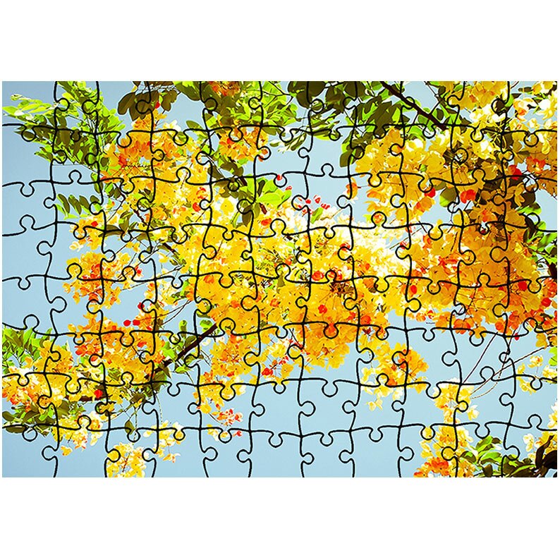 Puzzle Heartwork 96 piese, Multe flori galbene, Latime 40,5 cm x Inaltime 28,5 cm