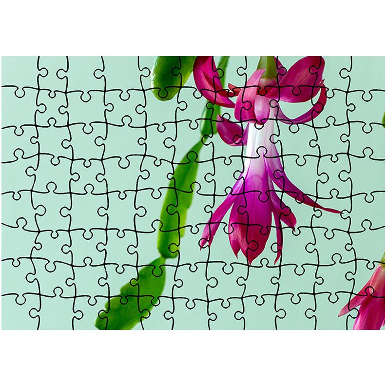 Puzzle Heartwork 96 piese, Cactus de craciun, Latime 40,5 cm x Inaltime 28,5 cm