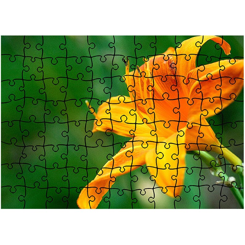 Puzzle Heartwork 96 piese, Fir de liliac portocaliu, Latime 40,5 cm x Inaltime 28,5 cm