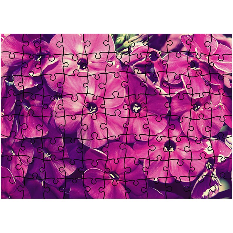 Puzzle Heartwork 96 piese, Fior violet, Latime 40,5 cm x Inaltime 28,5 cm