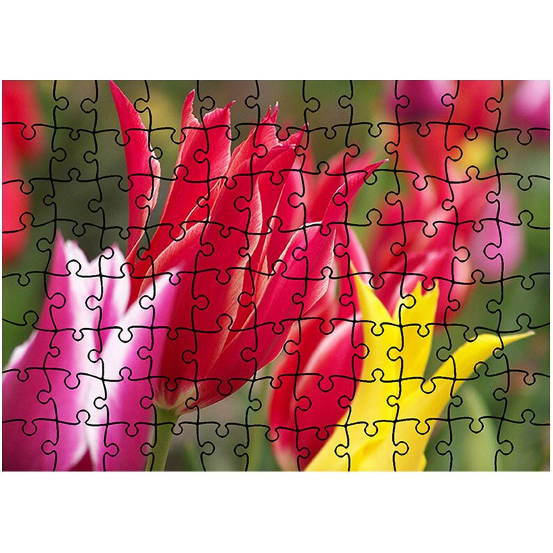 Puzzle Heartwork 96 piese, Flori colorate, Latime 40,5 cm x Inaltime 28,5 cm