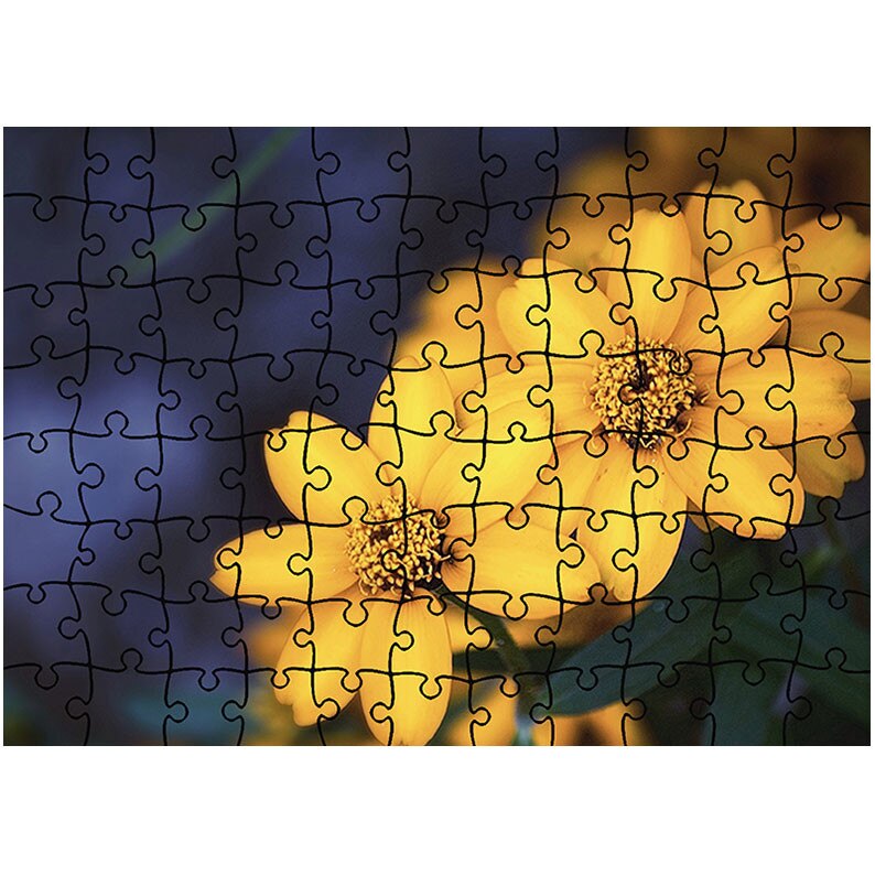 Puzzle Heartwork 96 piese, Floricele galbenele, Latime 40,5 cm x Inaltime 28,5 cm
