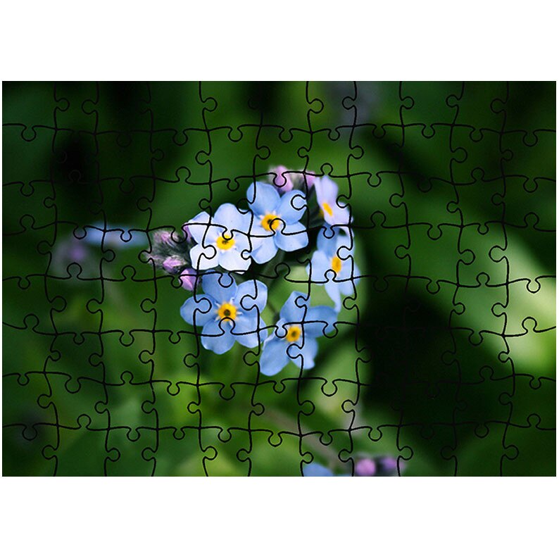 Puzzle Heartwork 96 piese, Floare Nu ma uita, Latime 40,5 cm x Inaltime 28,5 cm