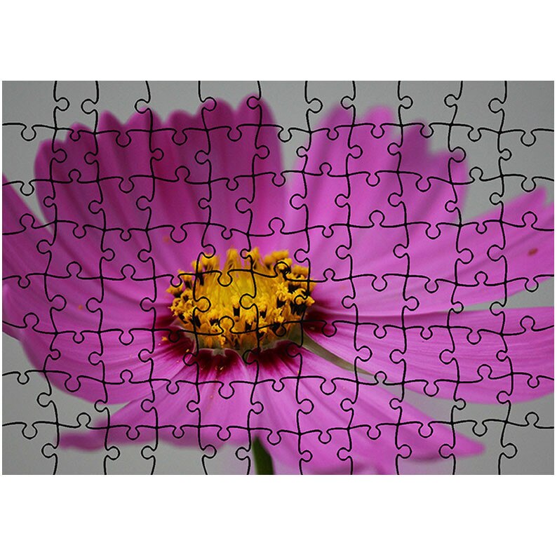 Puzzle Heartwork 96 piese, Floare Cosmo, Latime 40,5 cm x Inaltime 28,5 cm