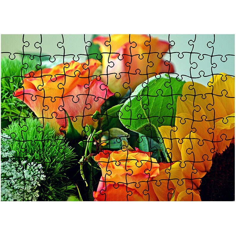 Puzzle Heartwork 96 piese, Aranjament floral special, Latime 40,5 cm x Inaltime 28,5 cm