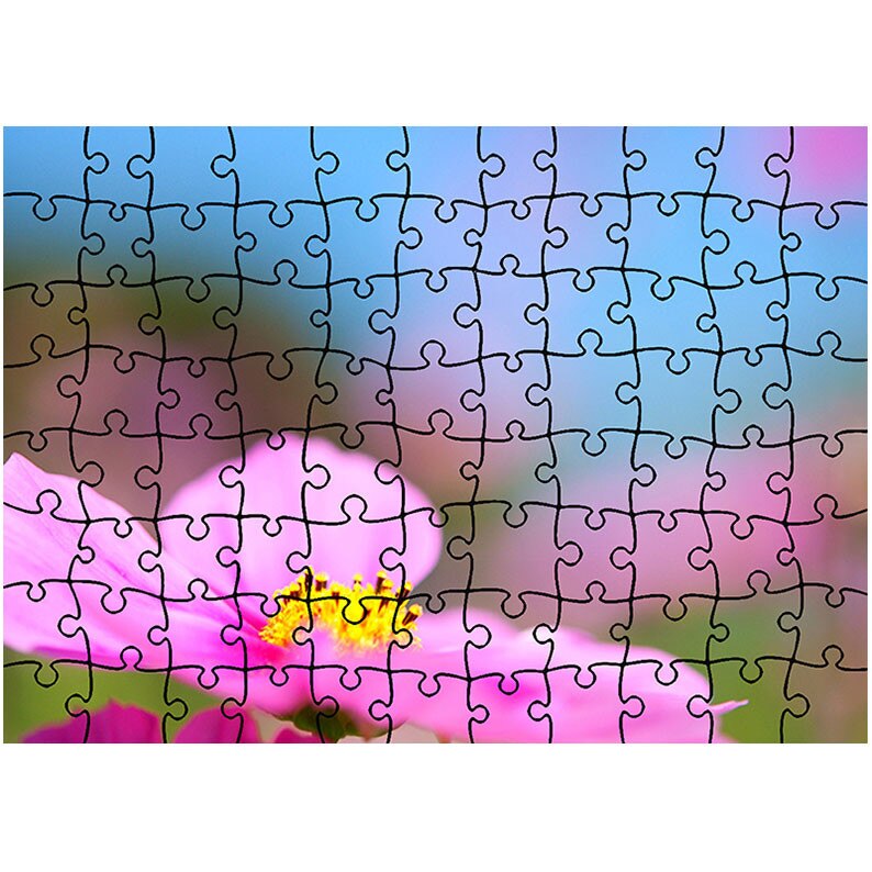 Puzzle Heartwork 96 piese, Floare cu nuante violet, Latime 40,5 cm x Inaltime 28,5 cm