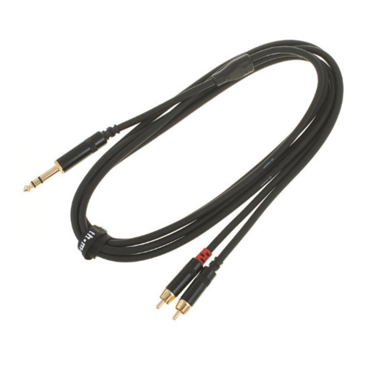 Професионален кабел The Sssnake Jack 6.3mm T - 2 x RCA T 1.5m