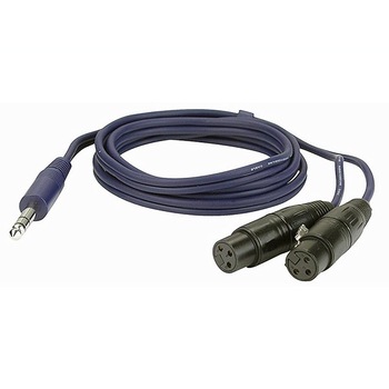 Cablu audio Y, 1 x jack mare 6,3mm la 2 x XLR mama, Dap Audio, 1,5metri Cablu audio Y, 1 x jack mare 6,3mm la 2 x XLR mama, Dap Audio, 1,5metri