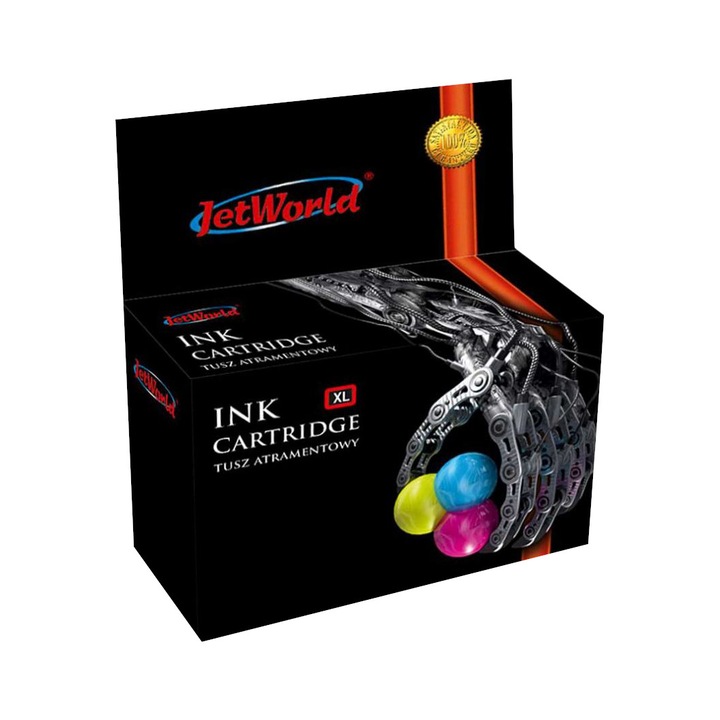 JetWorld JWI-H300XLCMYR tintapatron, tintasugaras nyomtatóba, háromszínű