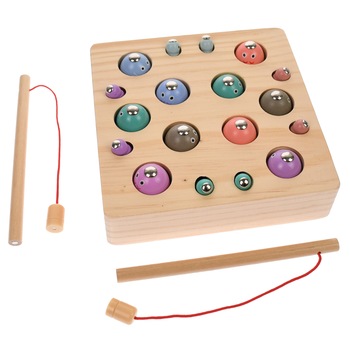 Joc de pescuit de jucarie, din lemn, cu magneti - 3315029 Joc de pescuit de jucarie, din lemn, cu magneti - 3315029