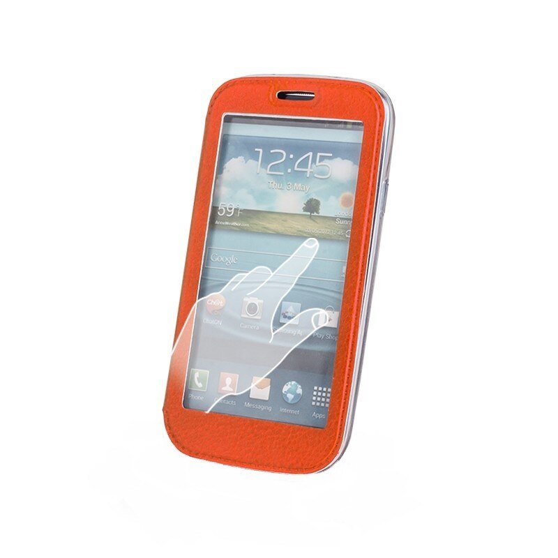 Husa Smart View pentru Samsung I9100 S2, portocaliu