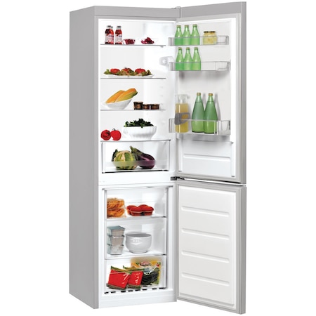 Combina frigorifica Indesit LR8 S1 S, 339 l, Clasa A+, H 187 cm, Silver