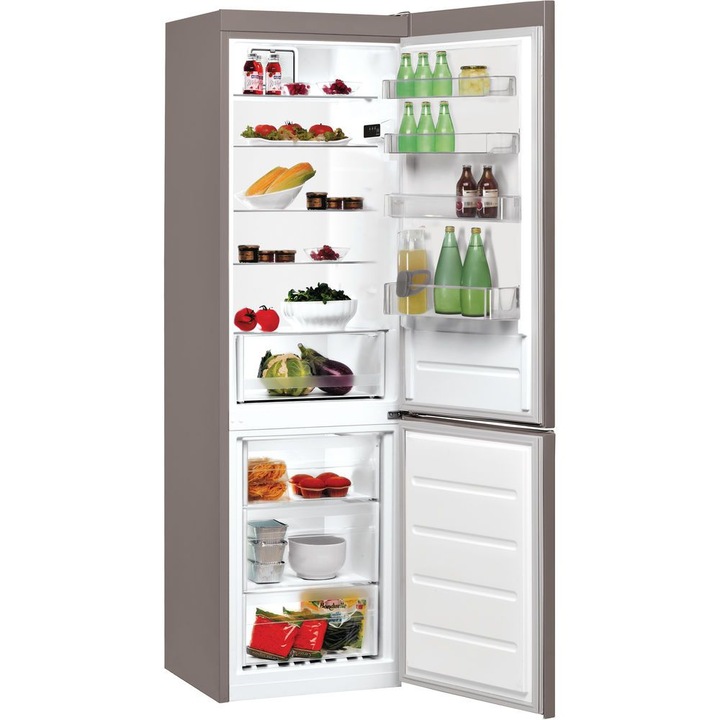 Combina frigorifica Indesit LR9 S1Q F X, 368 l, Clasa G, H 200 cm, Inox