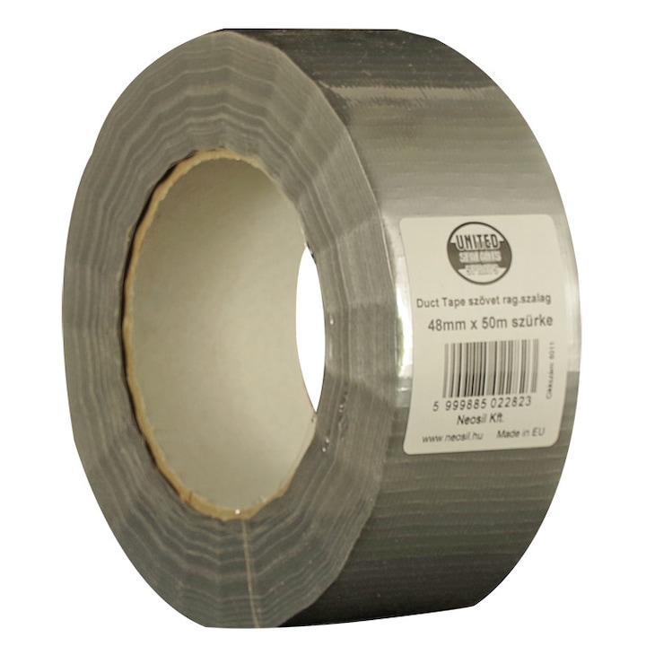 United Sealants Duct Tape szöveterősítésű szalag 48mmx 50m szürke 4db/csomag