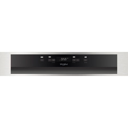 Masina de spalat vase semi-incorporabila Whirlpool WBC3C34PFX, 14 seturi, 8 programe, Clasa D, Motor Inverter, PowerClean Pro, Tehnologia al 6-lea Simt, Sistem Natural Dry, 60 cm, Inox