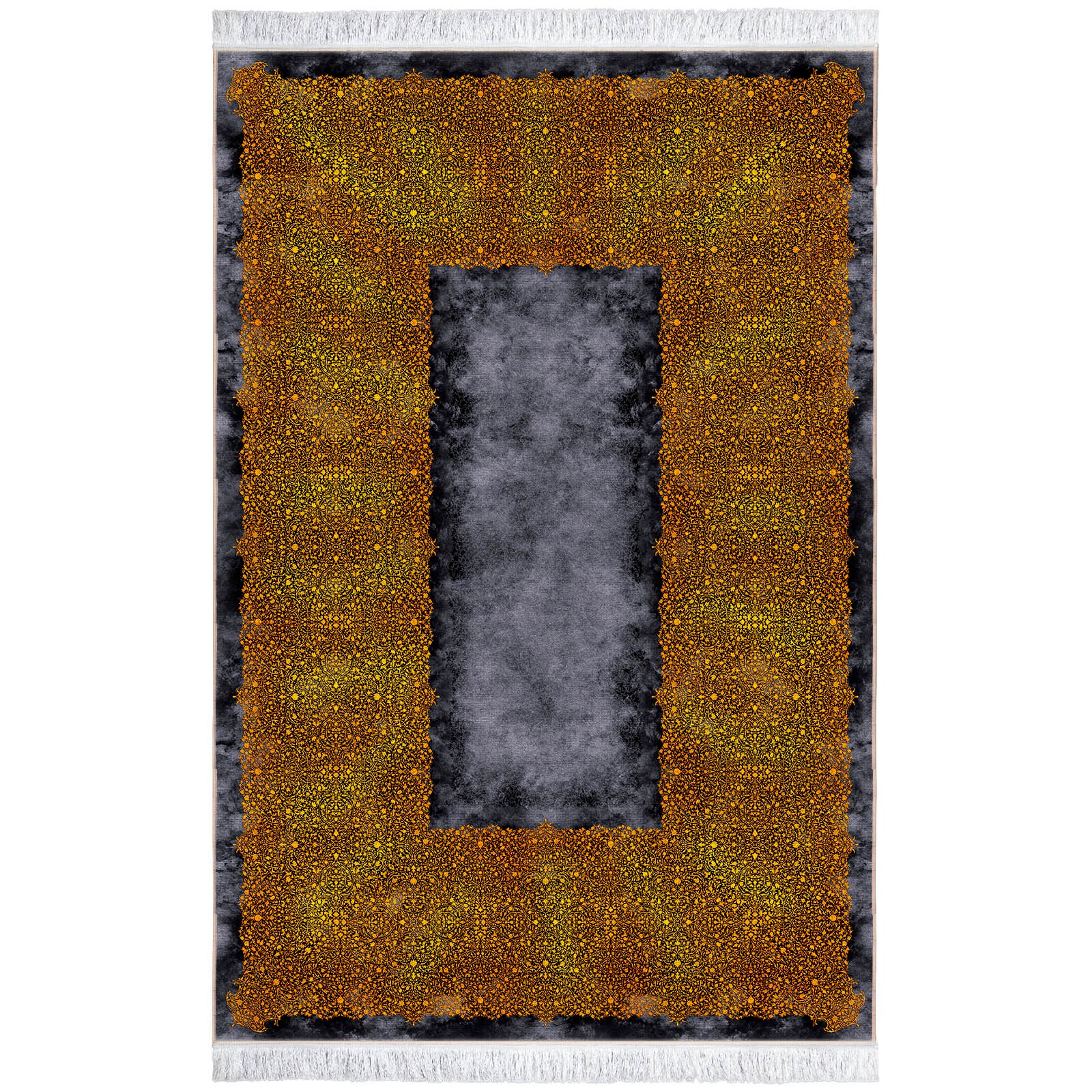 Covor Persan Mecanic EuCarpet 400409F1 Dimensiune 150x225cm Design VIP Gri