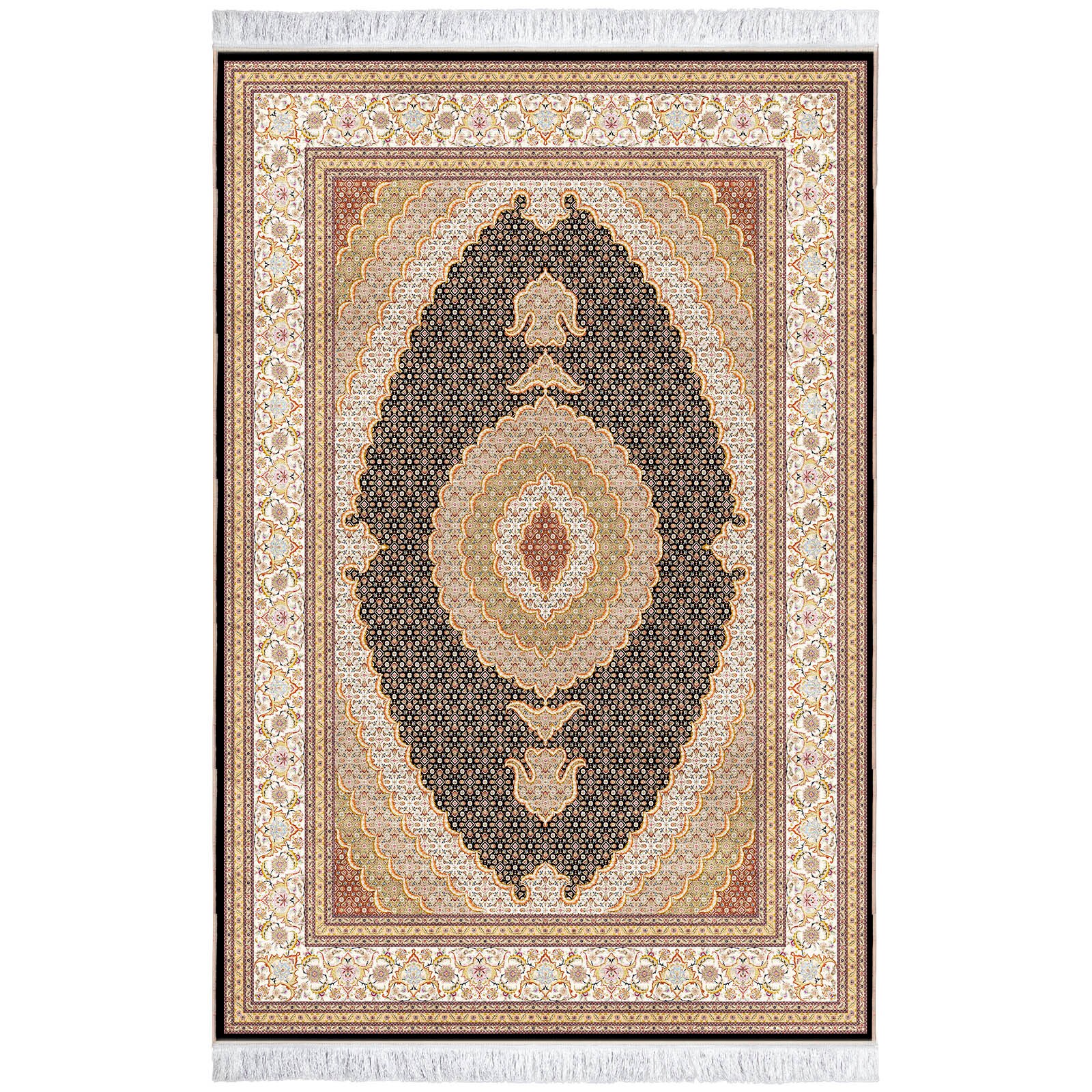 Covor Persan Mecanic EuCarpet 100922B1 Dimensiune 150x225cm Design VIP Negru