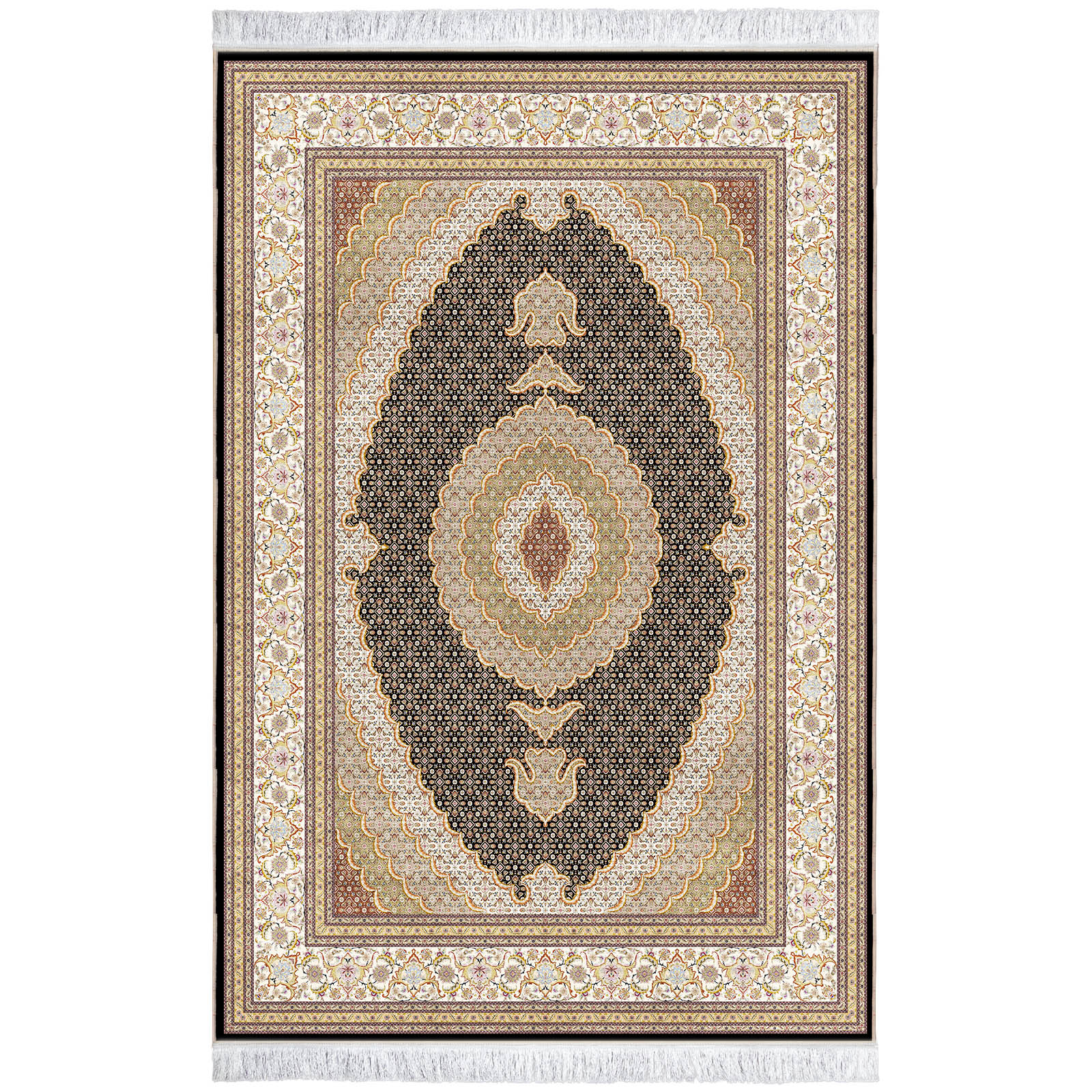 Covor Persan Mecanic EuCarpet 100922C1 Dimensiune 200 x 300 cm Design VIP Negru