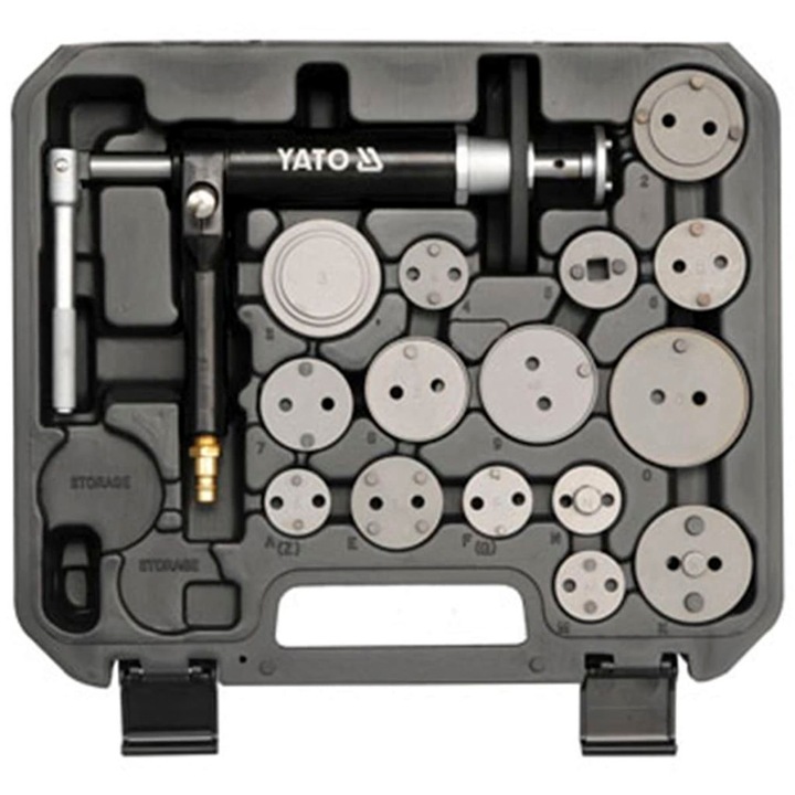 Комплект инструменти за смяна на накладки YATO, 18 части, стомана, сиви