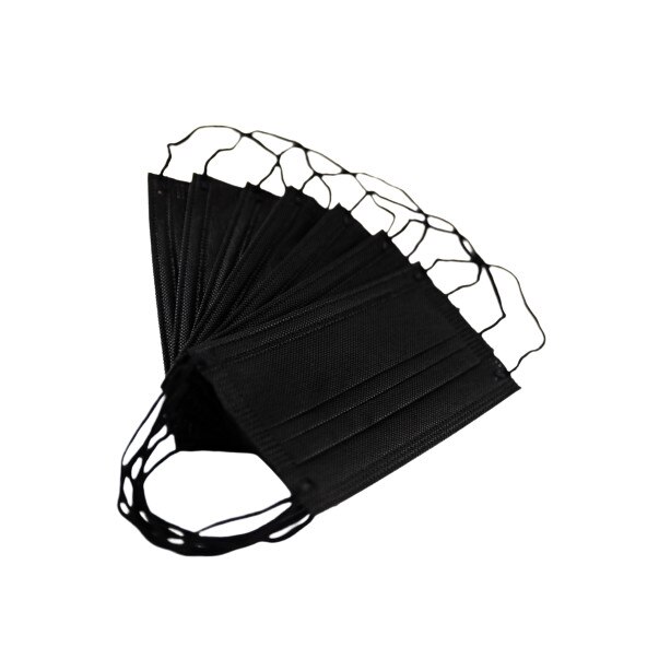 Set 40 Masti faciale cu filtru de Carbon Activ, de unica folosinta, nesterile, negre mat