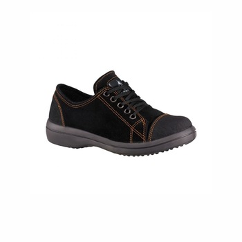 Pantofi de protectie pentru femei, din piele intoarsa, rezistenta la apa, Vitamine S2, culoare neagra, marimea 40 EU Pantofi de protectie pentru femei, din piele intoarsa, rezistenta la apa, Vitamine S2, culoare neagra, marimea 40 EU