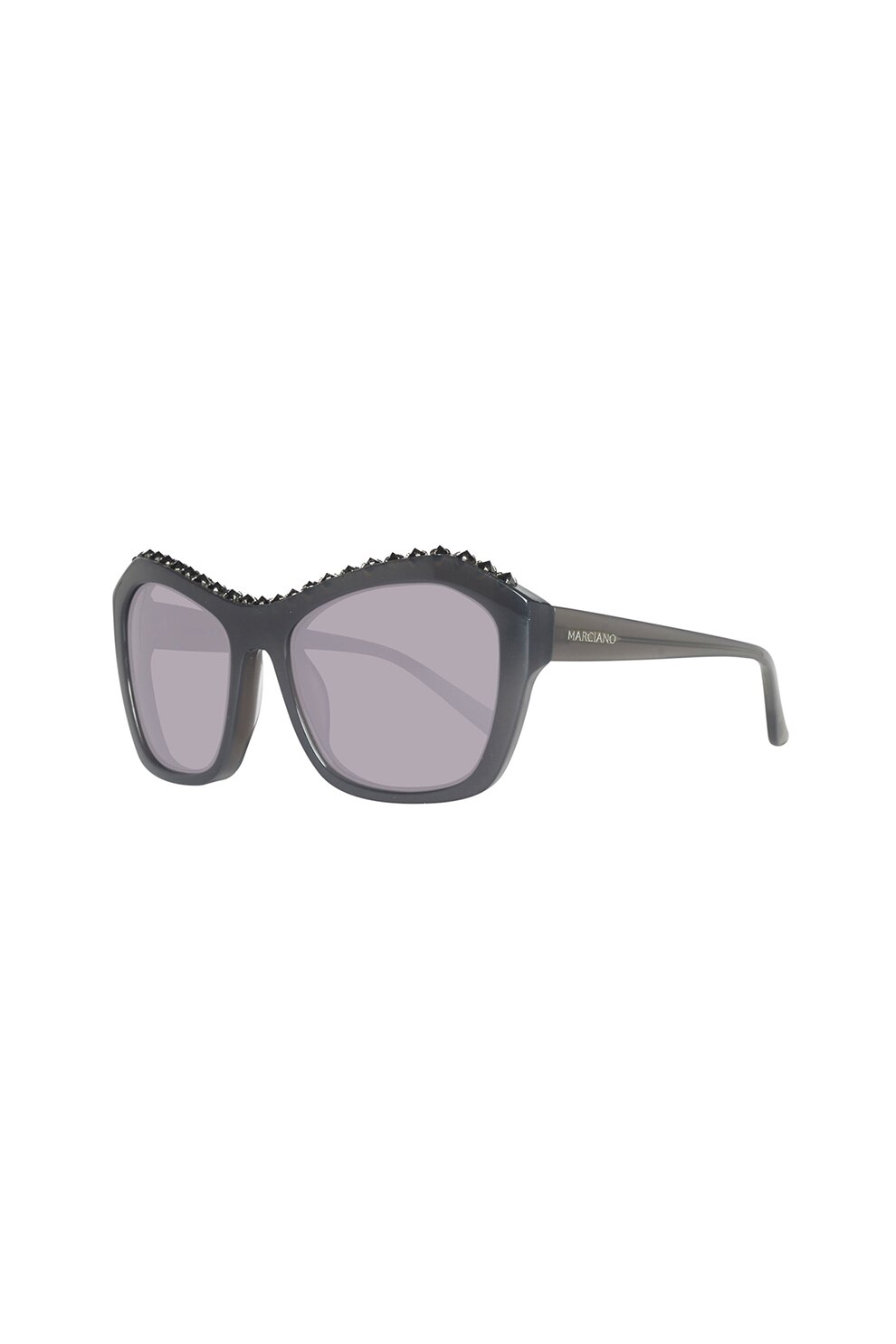 GUESS BY MARCIANO, Ochelari de soare cat eye cu strasuri, Negru, 58-17-135 Standard