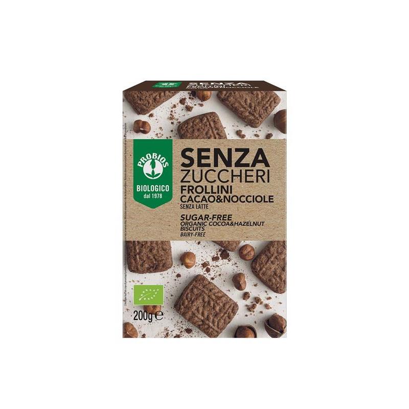 Biscuiti cu Cacao si Alune Fara Zahar Bio 200 grame Probios