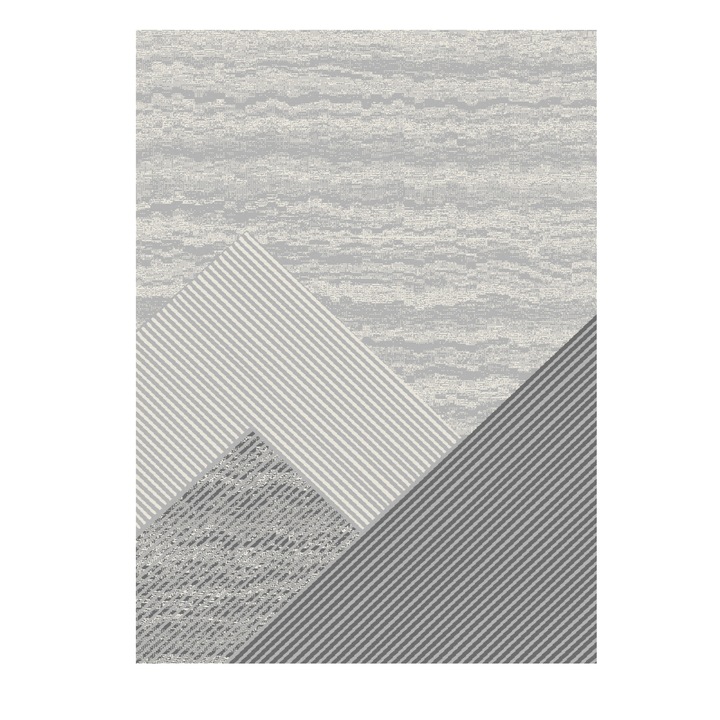 Covor, DEVOS CABY, Fika, 78930, Argintiu / Antracit, 120x170 cm