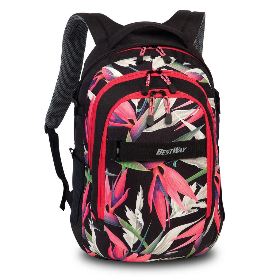Rucsac Casual, Bestway, F40177, Negru/Rosu