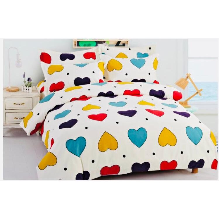 Lenjerie de Pat din Bumbac Finet 6 Piese - Pat 2 Persoane - H06-09