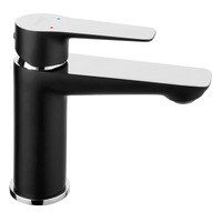 Baterie pentru chiuveta Ferro Adore, cu sifon, negru/crom