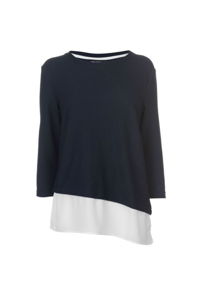 Bluza dama Full Circle Tex Chiff, albastru inchis/alb, L