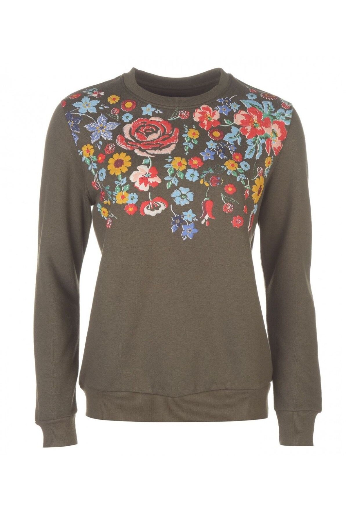 Bluza dama Golddigga Long Puff, Verde fistic, XL