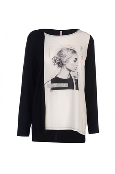 Bluza dama Full Circle Digital, Negru/Alb, М Bluza dama Full Circle Digital, Negru/Alb, М