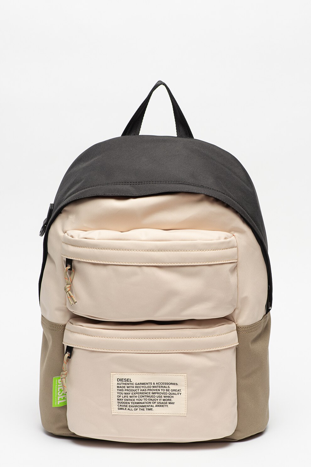 Diesel, Rucsac cu aplicatie logo Rodyo, Bej deschis/Negru