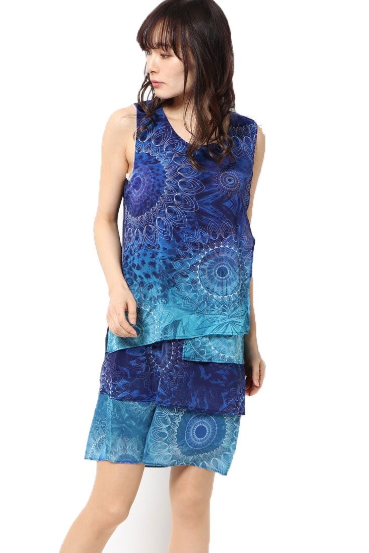 Rochie, Desigual 17WWVWWC, Albastru, L