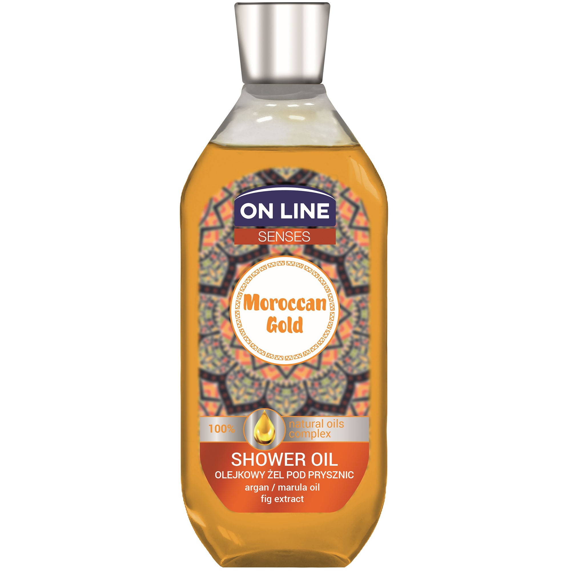 Ulei de dus ONLINE SENSES Moroccan Gold, 500 ml