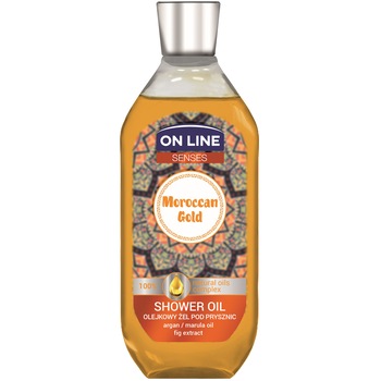 Ulei de dus ONLINE SENSES Moroccan Gold, 500 ml Ulei de dus ONLINE SENSES Moroccan Gold, 500 ml