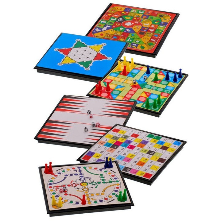 Set de jocuri de societate 18 in 1, Ramiz.hu, Multicolor