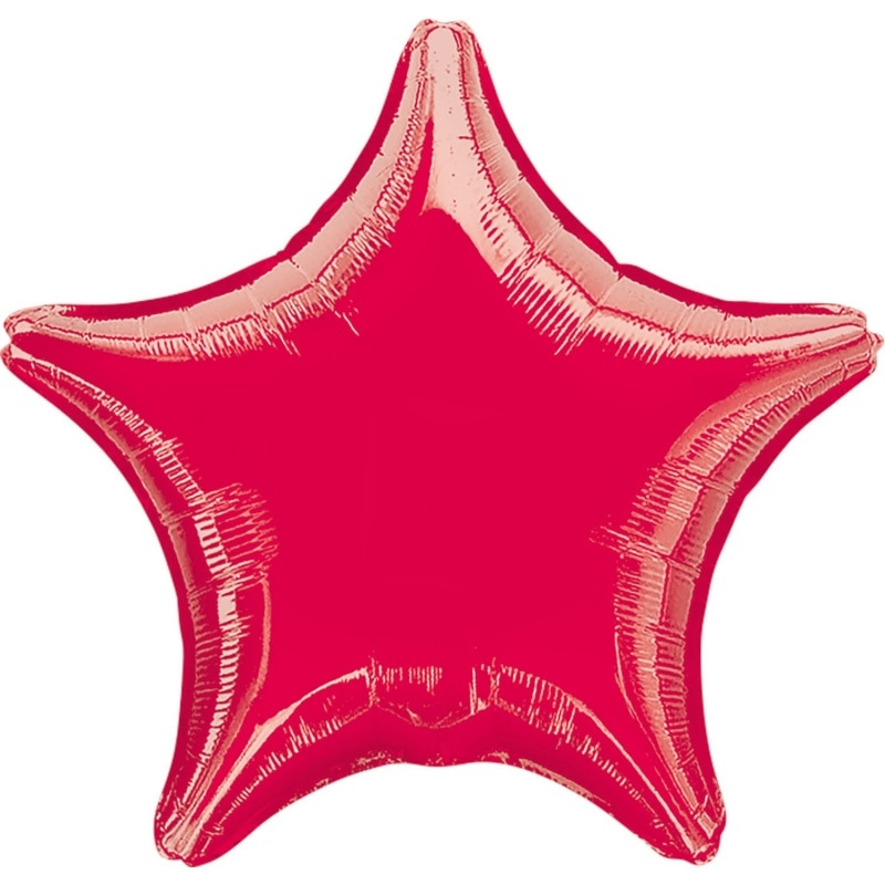 Balon folie metalizat stea rosie - 45 cm, A 30584