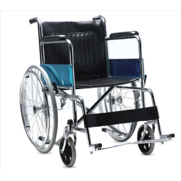 Scaun rulant cu antrenare manuala si frane , Wheelchair, greutate maxima 100 kg AL08-01KD