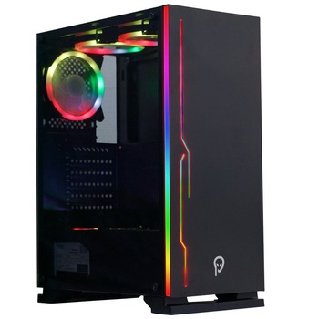 Carcasa Spacer Gaming Bright Temper Glass, Mid-Tower, fara sursa, ATX, Black Carcasa Spacer Gaming Bright Temper Glass, Mid-Tower, fara sursa, ATX, Black
