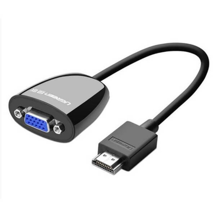 Adaptor Ugreen MM105 HDMI Tata la VGA Mama 1920x1080 @60Hz, Negru