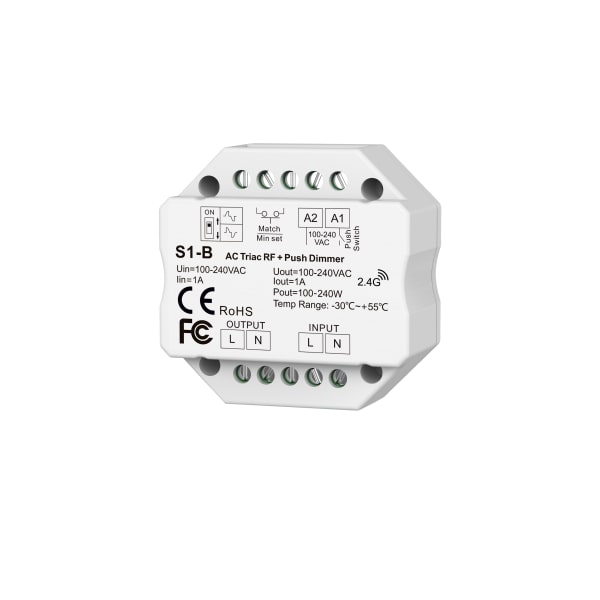 Transformator dimmer triac S1-B100, Optonica, 100-240VAC, 2.4G, 1 zona