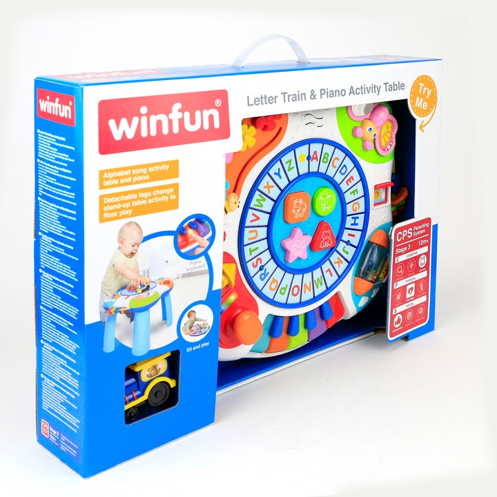 Маса за занимания за бебета Winfun 0801, С писмо и пиано