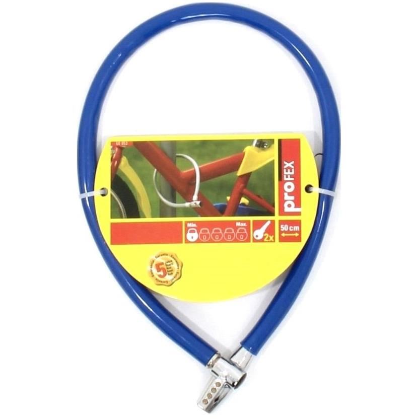 Antifurt cu cablu cilindric, Profex, 50 cm