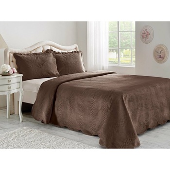 Set de lux cuvertura + 1 fata de perna, TAC Dustine Maro Set de lux cuvertura + 1 fata de perna, TAC Dustine Maro