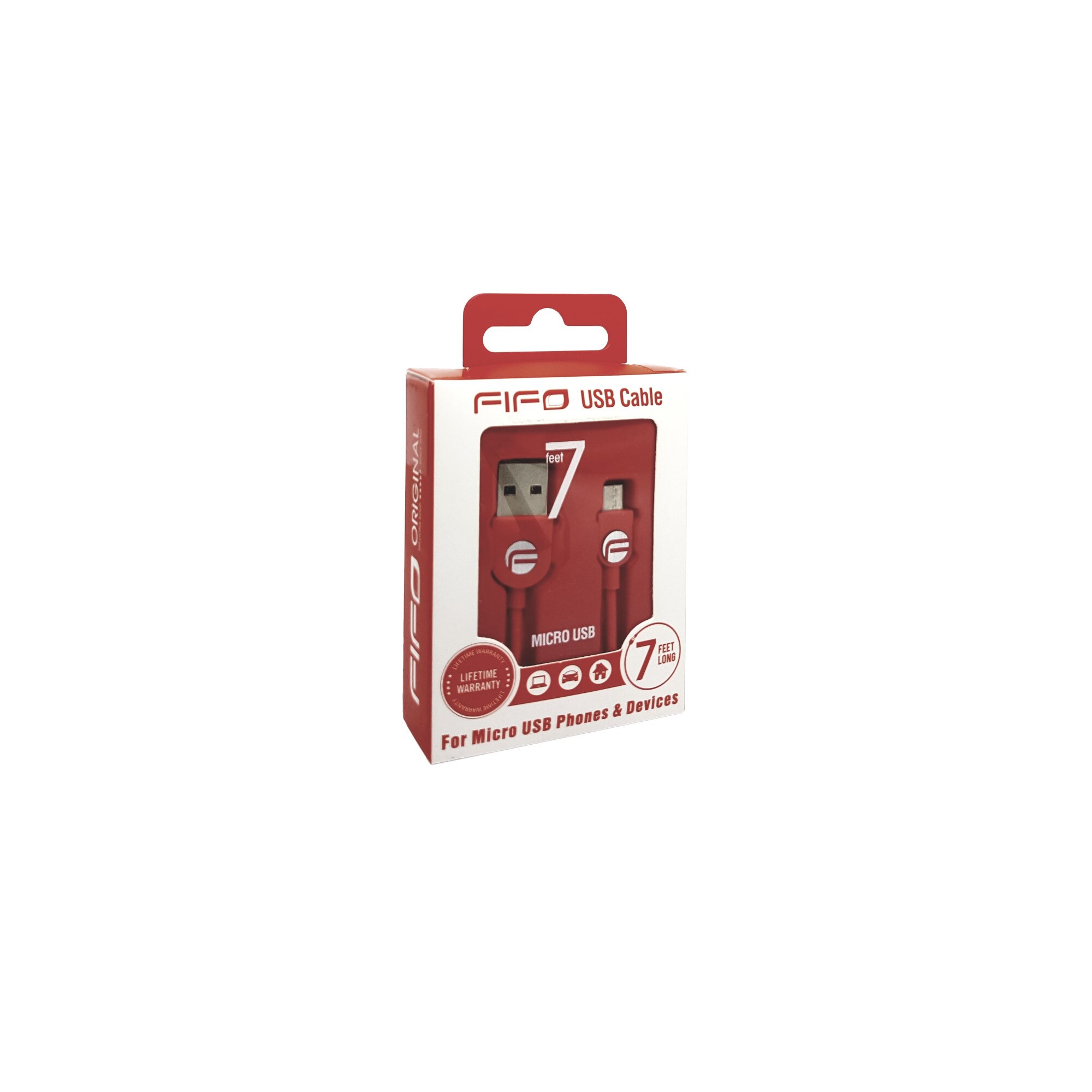 Cablu USB-microUSB FIFO Red