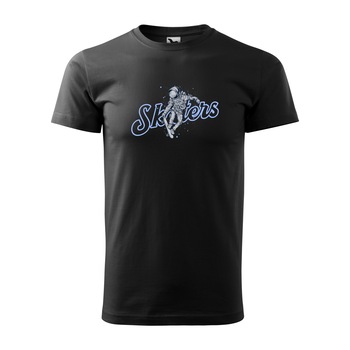 Tricou negru barbati, idee de cadou, pentru pasionatii de skateboard, Astro Skaters, marime XL
